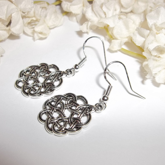 Celtic Knot Earrings Dangle Drop Set Jewelry 2523 - Picture 5 of 6